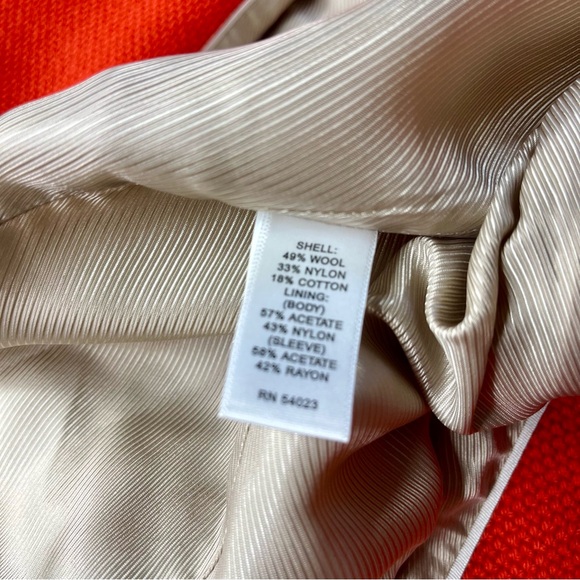 Banana Republic Burnt orange Jacket. Wool/Cotton Blend. XS - Picture 6 of 6